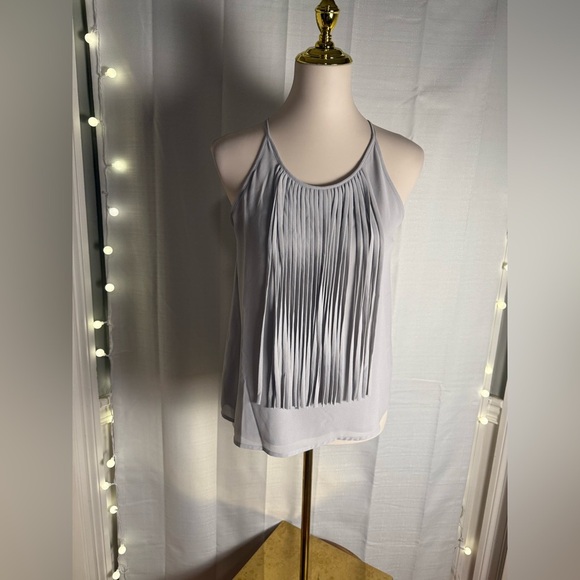 Naked Zebra Gray Fringe Camisole Top - Picture 1 of 9